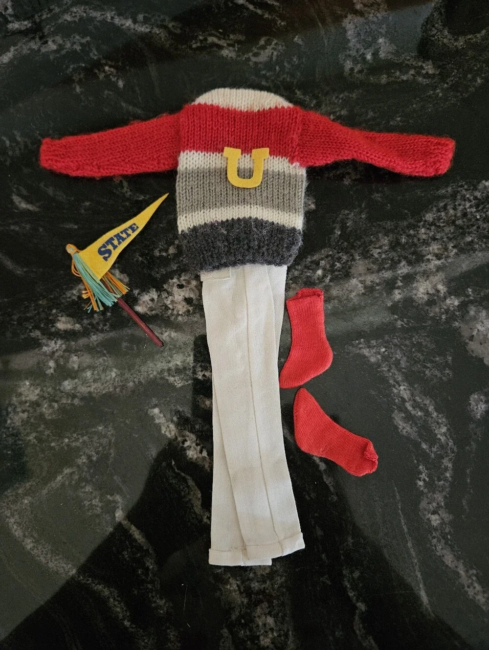 Vintage 1961 Ken Doll Campus Hero Outfit #770 RARE Early Metal Zipper Variat Com